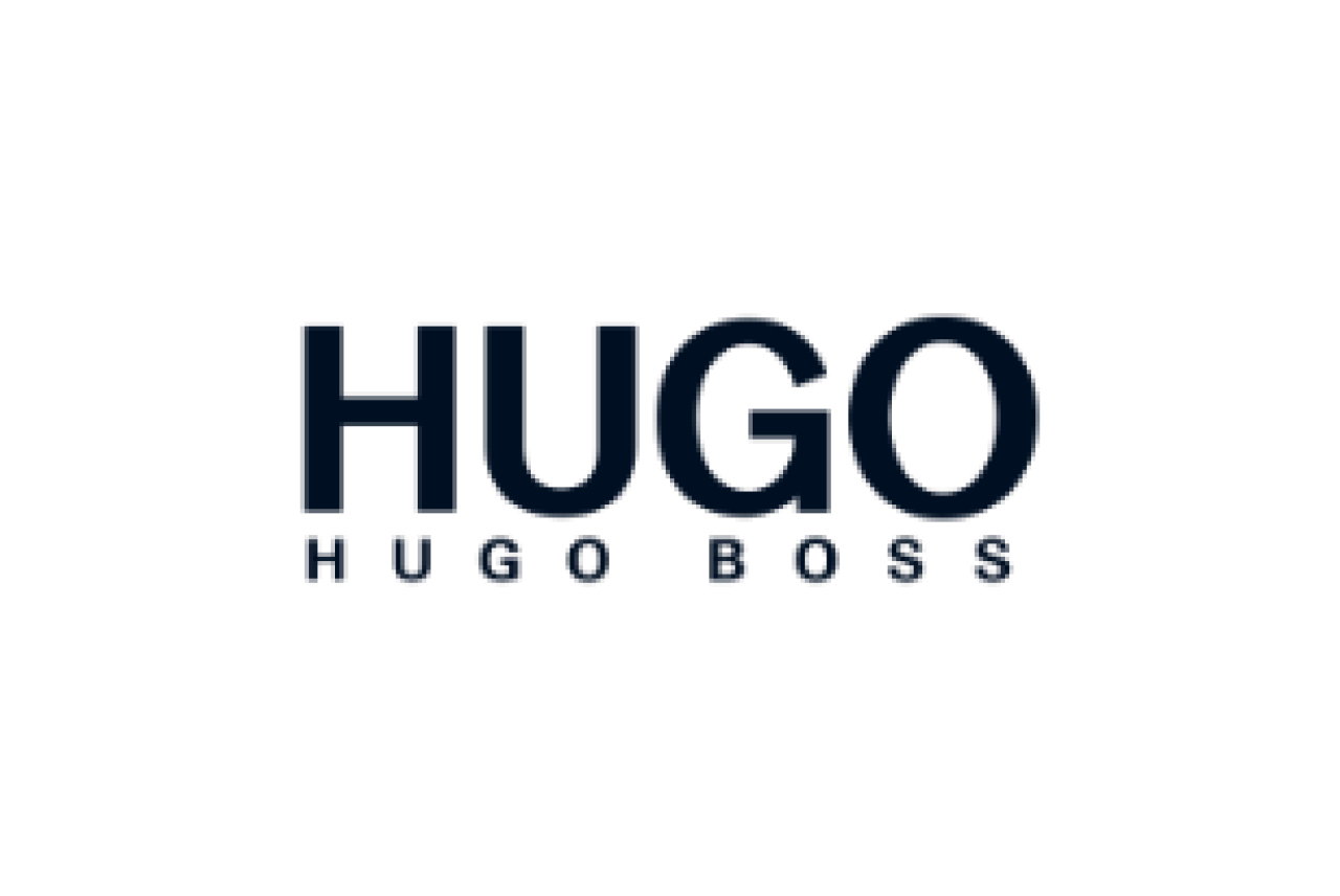 HUGO BOSS logo in black.