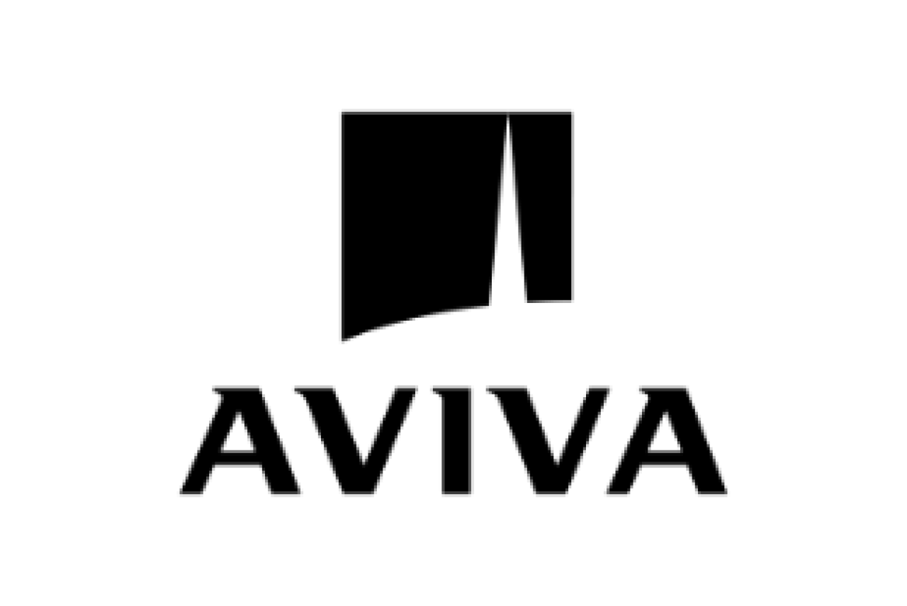 Aviva logo in black.